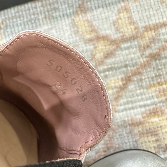 Gucci Girls Silver Horsebit Slingback Slides Size 24 - Picture 2 of 6